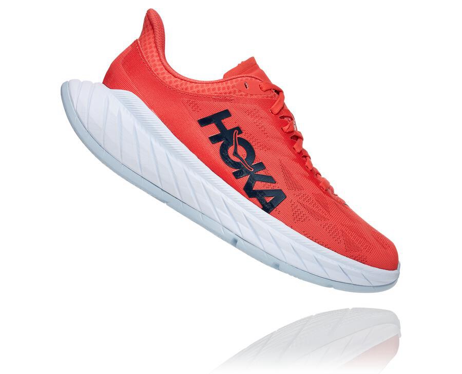 Hoka One One Løbesko Dame - Carbon X 2 - Rød/Hvide - 309674JMS